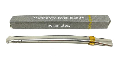 Novomates Easy Clean Yerba Mate Straw - Bombilla Mate for Mate Tea Drinking Filter Straw – Mate Straw Food-Grade Stanley Steel Mate Straw - 6.2" (15.8cm) Long (Mate Gourd not included)