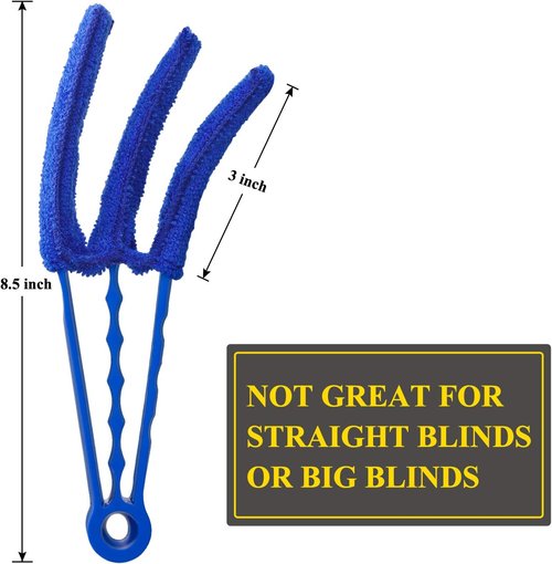 Hiware Window Blind Cleaner Duster Brush - 5 Microfiber Sleeves for Effective Dust Removal | Ideal for Shutters & Air Conditioners
