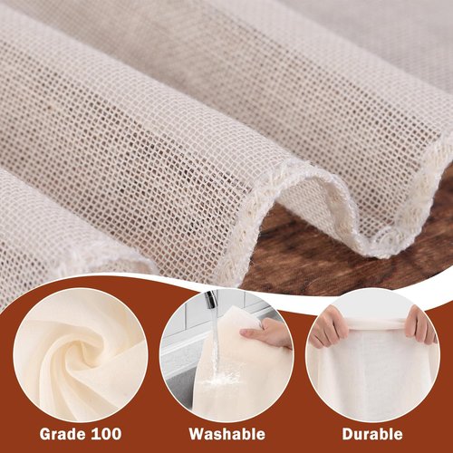 10 PCS Cheesecloth by [Brand Name] - 20x20 Inch, 100% Unbleached Cotton for Straining & Cheese Making