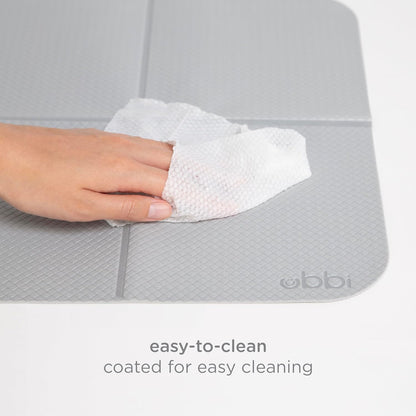 Ubbi On-the-Go Changing Mat - Soft, Portable Diaper Bag Accessory for Newborns | Easy to Clean, Gray