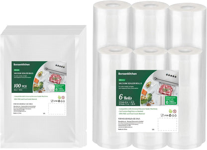 x 20" & 3 Rolls 8" x 20" + 100 Pint Bags 6" x 10
