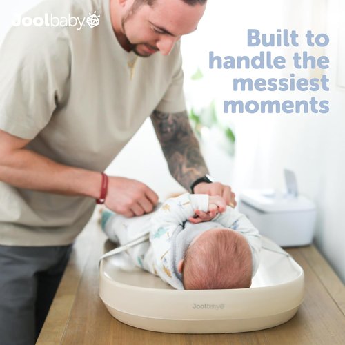 Jool Baby Waterproof Changing Pad - Easy to Clean & Portable - Large Foam Cushion in Oatmeal