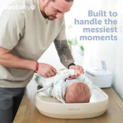 Jool Baby Waterproof Changing Pad - Easy to Clean & Portable - Large Foam Cushion in Oatmeal