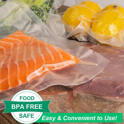 Skiennix Vacuum Sealer Bags - Heavy Duty BPA-Free Rolls for Storage & Sous Vide | 6 Pack (8"x20' & 11"x20')