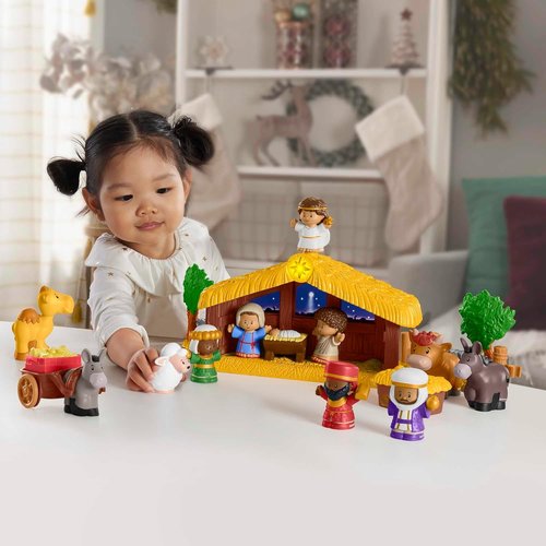 Fisher-Price Little People Nativity Set - Musical Toddler Toy with 18 Pieces for Christmas Play
