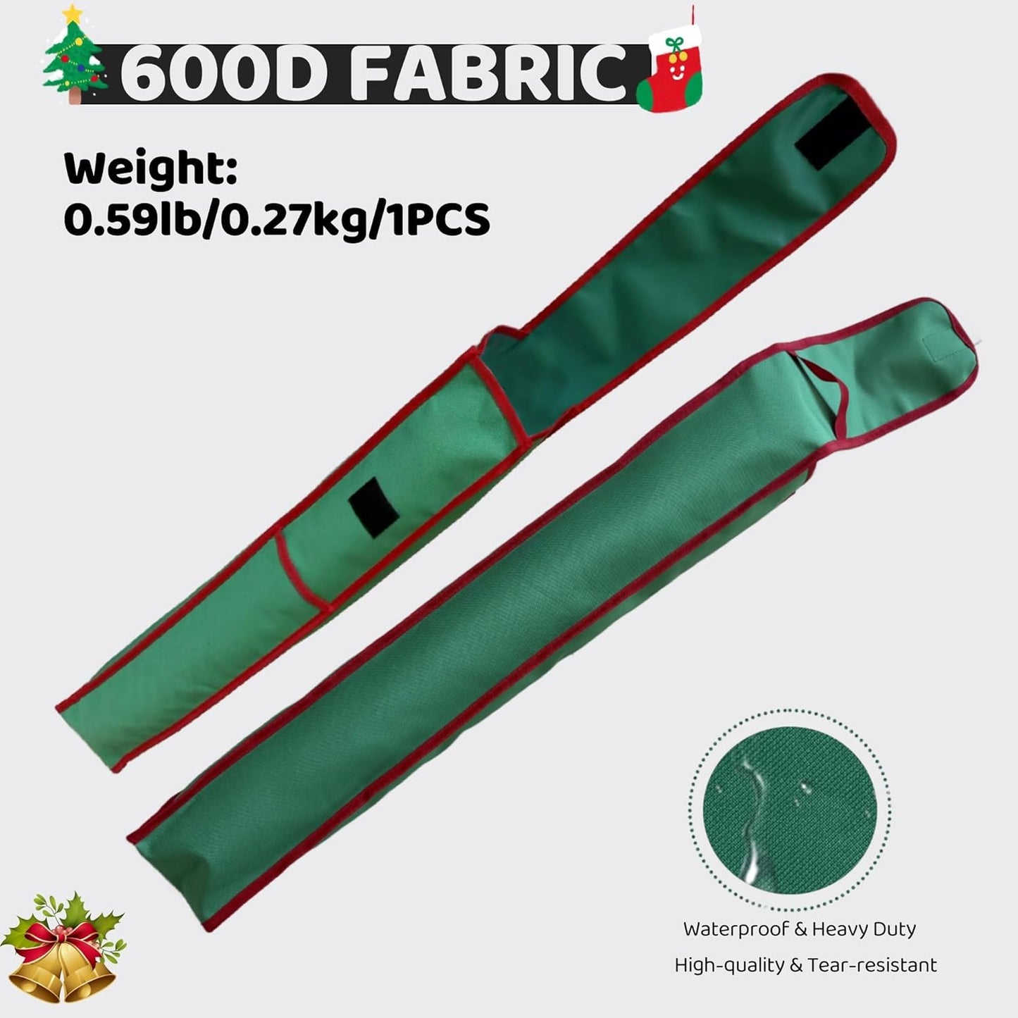 OUTTDID Wrapping Paper Storage Bag - 31" Organizer with Pocket for 9 Standard Rolls - Green