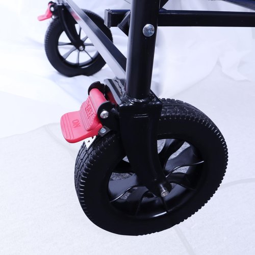 MATTAM Collapsible Basket Trucks Service Carts with Wheels for Material handling, 265 lbs Capacity，21" L x 18.9" W x 35.4" H (Blue)
