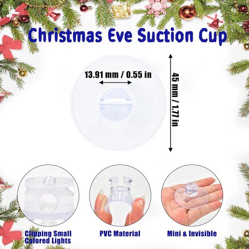 AccEncyc Christmas Light String Suction Cup Holders - 50 Pcs for Easy Seasonal Decor Installation
