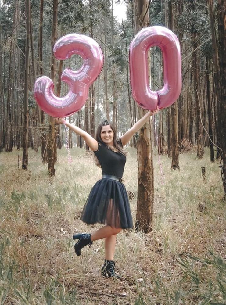 Number 0 Balloons - 40 Inch Pink Number Balloons for Birthday, Wedding, Baby Shower Decor