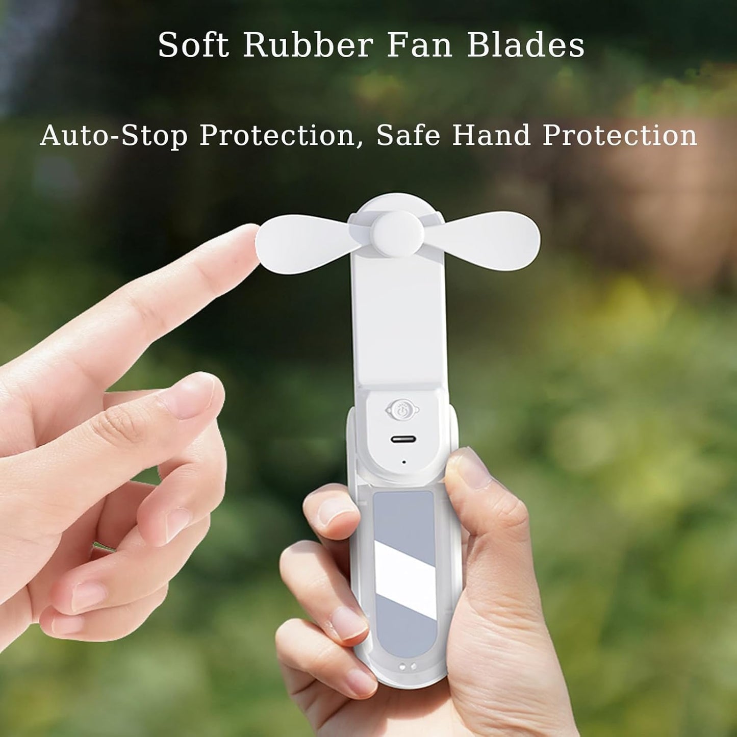 Skiennix Mini Portable Handheld Fan - 3-in-1 USB Rechargeable Design | 3-Speed Levels for Travel & Office