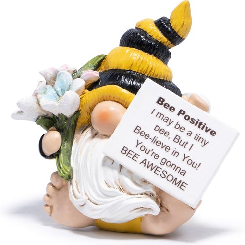 Hodao Positive Bee Figurine | Motivational Home Decor for Women - Stress Relief Gift for Office