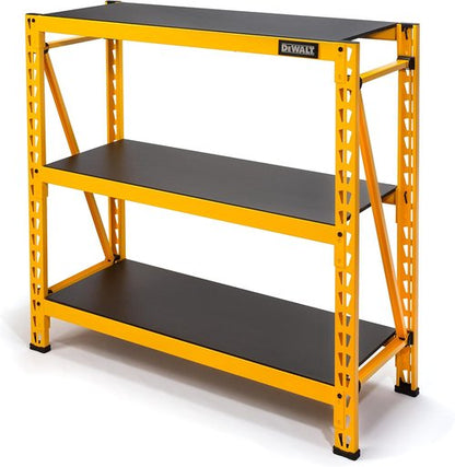 DEWALT Heavy-Duty 4-Foot Industrial Storage Rack - 3 Shelves, Steel Uprights, 4,500 lb Capacity