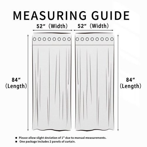 Easy-Going Linen Look Blackout Curtain Grommet Window Curtain Drapes for Bedroom, Living Room Thermal Insulated Room Darkening (2 Panels, 52x84 inch, Grey)