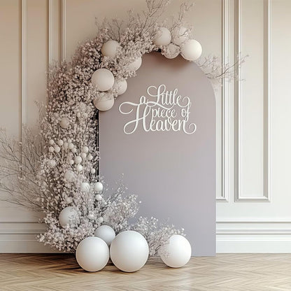 Skiennix Wooden Baby Shower Decorations - A Little Piece of Heaven Theme for Gender Reveal & Birthday Parties