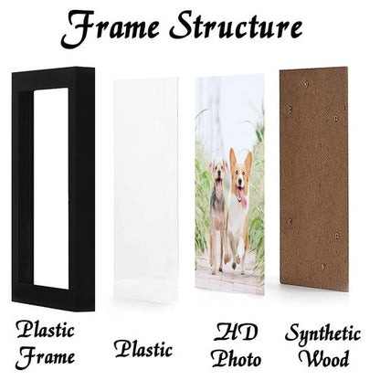 icariery 16x24 Picture Frame Set of 2, Black Photo Frames High Transparent Wall Gallery Desktop Horizontal Vertical for Canvas Collage Photo Poster Certificate 16 x 24 inches
