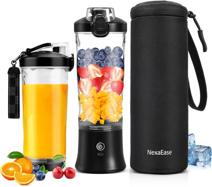 Skiennix Portable Blender - 20 OZ Personal Juicer for Shakes & Smoothies | USB-C Rechargeable, Travel-Friendly Design
