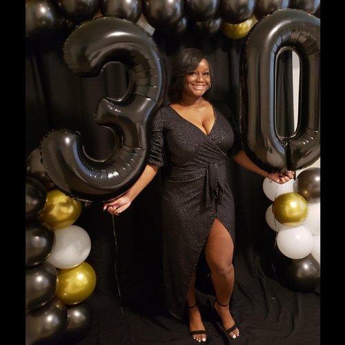 Balloon Number 7 - 40 Inch Black Birthday Decoration for 7th, 17th, 27th, and 70th Celebrations