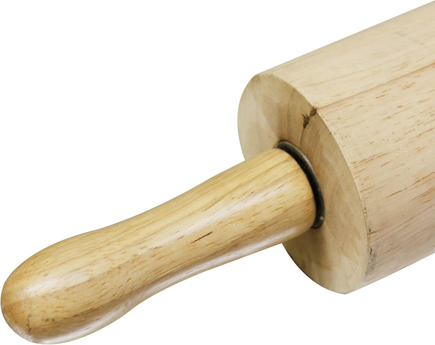 TrueCraftware Wooden Rolling Pin - 18" Length, 3-1/4" Diameter for Fondant, Pie Crust & Cookie Dough