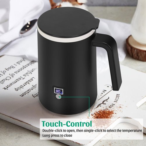 AZFUNN Self Heating Coffee Mug Temperature Control Smart Mug Electric Coffee Cup with 4.5 Hour Battery Life, Temperature Display, 122℉/140℉, Auto Shut Off, 13oz