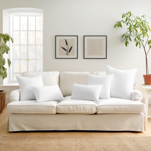 MIULEE Set of 2 Throw Pillow Inserts 18x18 Inches, 100% Virgin Filling Nonwoven Pillow Inserts for Couch Sofa Living Room