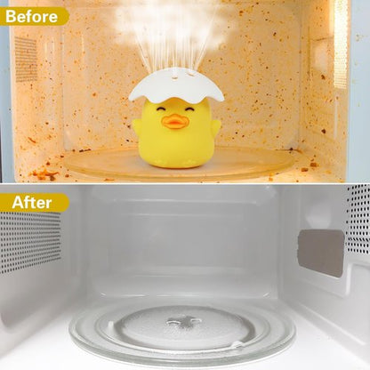Duck Microwave Cleaner - Effortless Steam Cleaning with Vinegar & Water | Yellow Kitchen Gadget