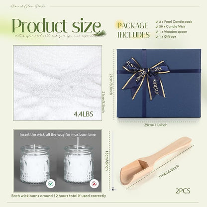 MTLEE 4.4 lb Fir Scented Pearled Candle Wax Kit - Variation: 4+ Fir
