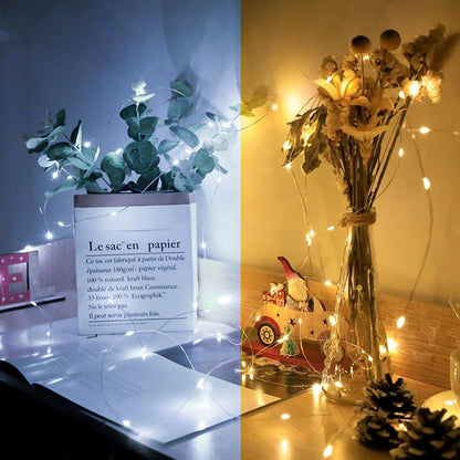 Skiennix 12 Pack Fairy Lights - 7Ft 20 LED Twinkle String Lights | Battery Operated & Waterproof for Weddings & Parties - Warm White & White