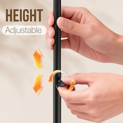 Aetyord Adjustable Hand Towel Holder - S-Shaped Stainless Steel Rack with Wood Base | Free-Standing Design for Bathroom & Kitchen