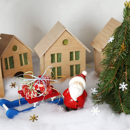 Skiennix Christmas Fake Snow | Fluffy Fiber Artificial Snow for Indoor Decoration - Flame Resistant