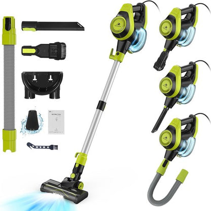 Intercleaner Corded Vacuum Cleaner - 23Ft Reach, Powerful Suction, Adjustable 19''-30'' Tube | Ideal for Hard Floors & Carpets