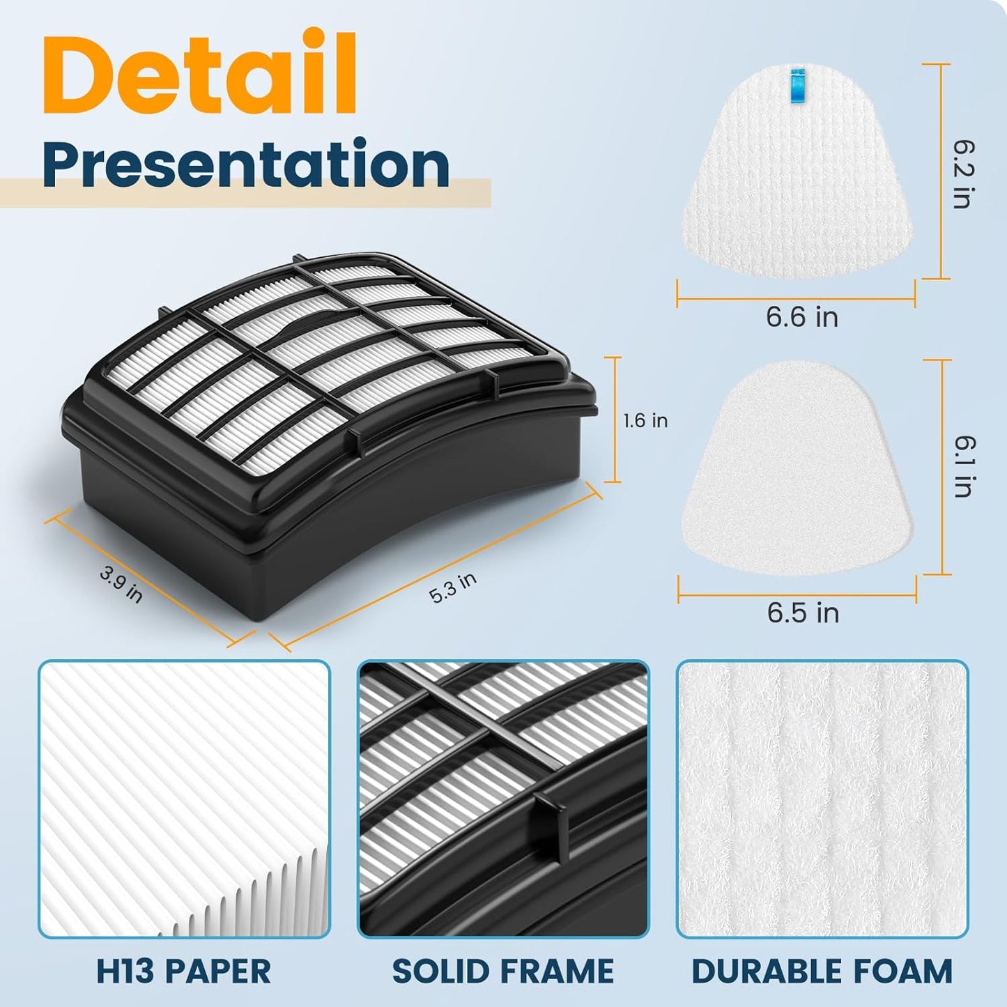 Shark | Foam and Felt Vacuum Filters - Replacement for Navigator Lift-Away Models ZU503AMZ, NV350, NV360, UV500