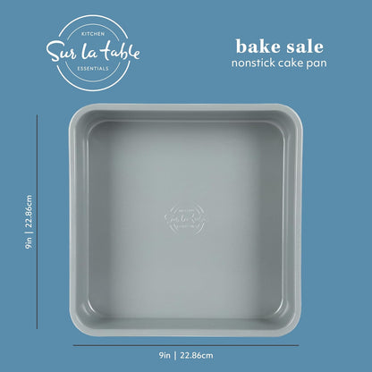 Sur La Table Nonstick Rectangular Cake Pan - 9 Inch, PFOA-Free, Linen White Finish