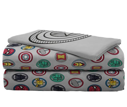 Jay Franco Marvel Avengers Pop 5 Piece Twin Size Bed Set - Includes Comforter & Sheet Set - Super Soft Fade Resistant Microfiber (Official Marvel Product)