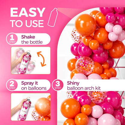 Bezente Balloon Shine Spray - 20 oz Waterproof, Long-Lasting High Shine for Party Decorations