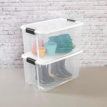 Sterilite 20-Pack Ultra Latching Storage Bins - Heavy-Duty Clear Plastic Containers, 70 Quart