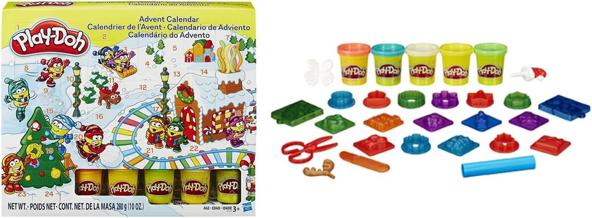 Play-Doh Advent Calendar - Creative Holiday Fun with Colorful Modeling Clay | 24 Surprise Gifts