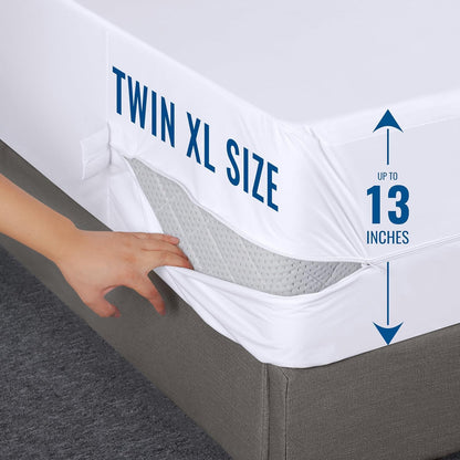 Utopia Bedding Mattress Protector - 100% Waterproof Bed Bug & Dust Mite Proof | Twin XL Size (Pack of 4)