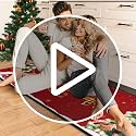 Christmas Kitchen Rugs 2 Pieces - Merry Christmas Non-Slip Washable Padded Mats, Color-1 (17 x 30 & 17 x 47 inches)