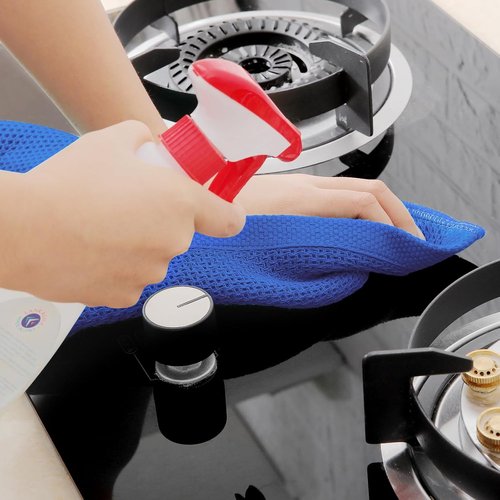 Homaxy Kitchen Dish Towels - Ultra Soft 100% Cotton Waffle Weave, Quick Drying, 13 x 28 Inches, 4-Pack, Blueberry