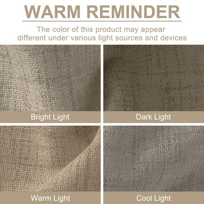 100% Blackout Shield Linen Blackout Curtains for Bedroom 120 Inches Long, Back Tab/Rod Pocket Living Room Drapes, Thermal Insulated Blackout Curtains 2 Panels Set, 50" W x 120" L, Faux Linen