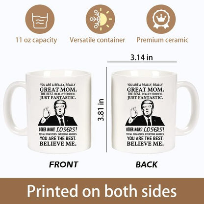 Breezy Valley Mom and Dad Mugs Gifts for Parents from Daughter Son - New Parent Gifts for Mommy Daddy from Children Kids, Funny Birthday Anniversary Mom and Dad Coffee Mugs Set Gift Ideas