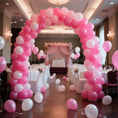 Skiennix Pink Balloons - 100 Pack Light Pink Birthday Decorations | 12 Inch Round for Gender Reveal & Baby Showers