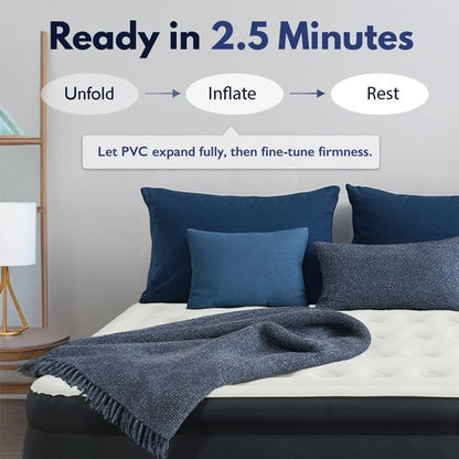 King Koil Luxury Air Mattress - California King Size with Built-in Pump | Waterproof & Adjustable, 20" Double High, Perfect for Home & Camping