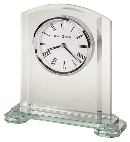 Howard Miller Chester Modern Tabletop Clock 555-208 - Glass Panels, White Dial