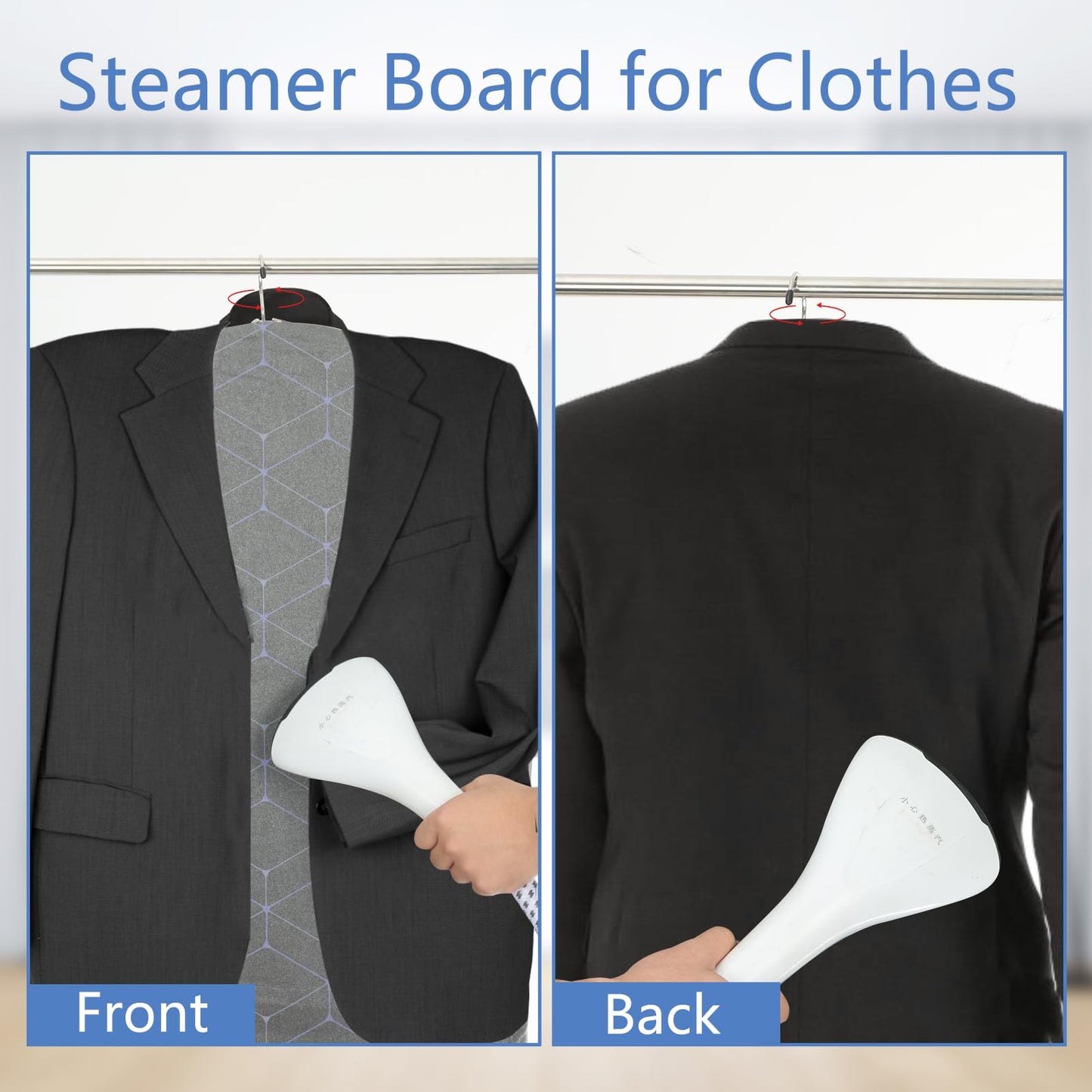 Steamer Board for Clothes With Ironing Glove, 35"17.5" Hanging Ironing Pad, Steam Iron Stand With Pad for Steaming Clothes
