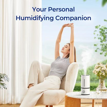 Raydrop Cool Mist Humidifier - Quiet Ultrasonic Design for Bedroom | 1.70L Capacity, Auto Shut Off