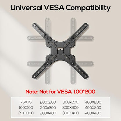 IWORKBOARD 43 50 55 inch Full Motion Corner TV Wall Mount for Most 32-60" TVs, Articulating Swivel Tilting TV Wall Mount Bracket, up to 77 lbs, VESA 400x400mm, Single Stud