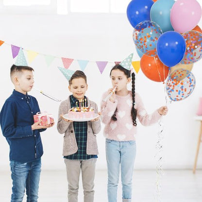 68Pcs Blue & Orange Balloons - 12 Inch Decorative Balloons for Birthday & Graduation Parties