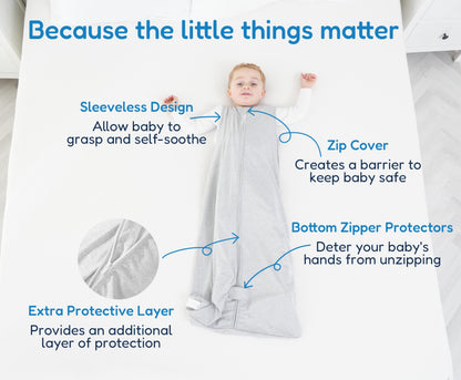 TotAha Toddler Sleep Sack 1.0 TOG for 2T-3T-4T, Soft Wearable Blanket Baby Sleep Bag with 2-Way Safe Zippers,Fluffy Extra Large Sleeping Sacks, Grey