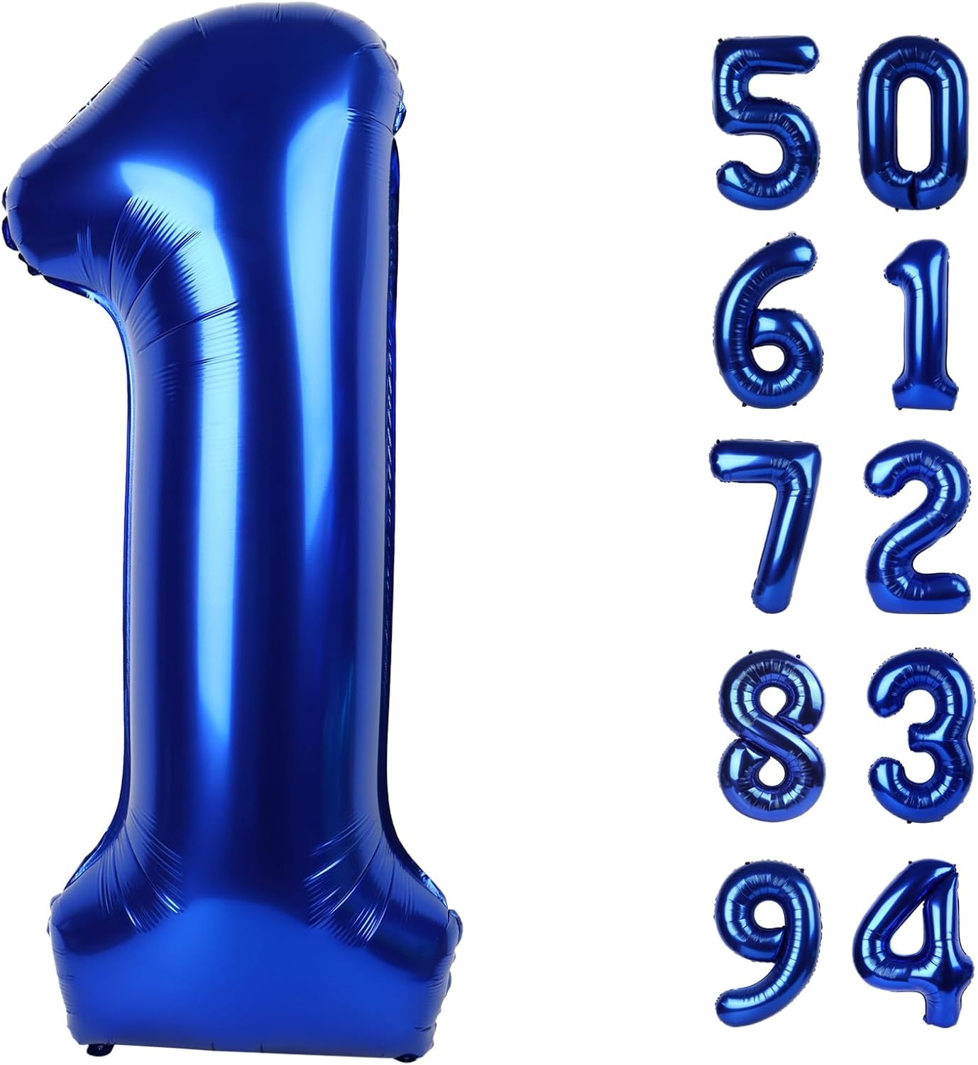 Skiennix 40-Inch Night Blue Number 1 Balloon - Perfect First Birthday Decoration for Girls